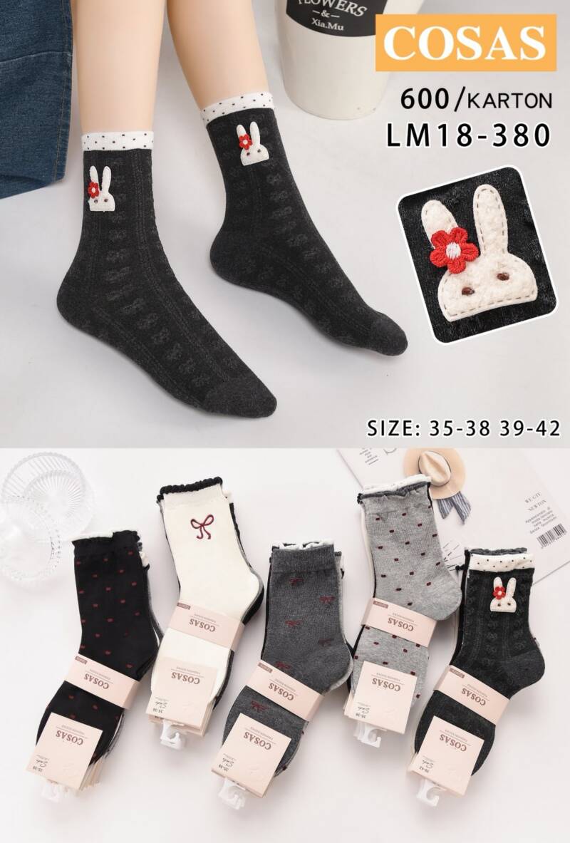 Skarpety damskie Roz 35-42, Mix kolor Paczka 40 szt